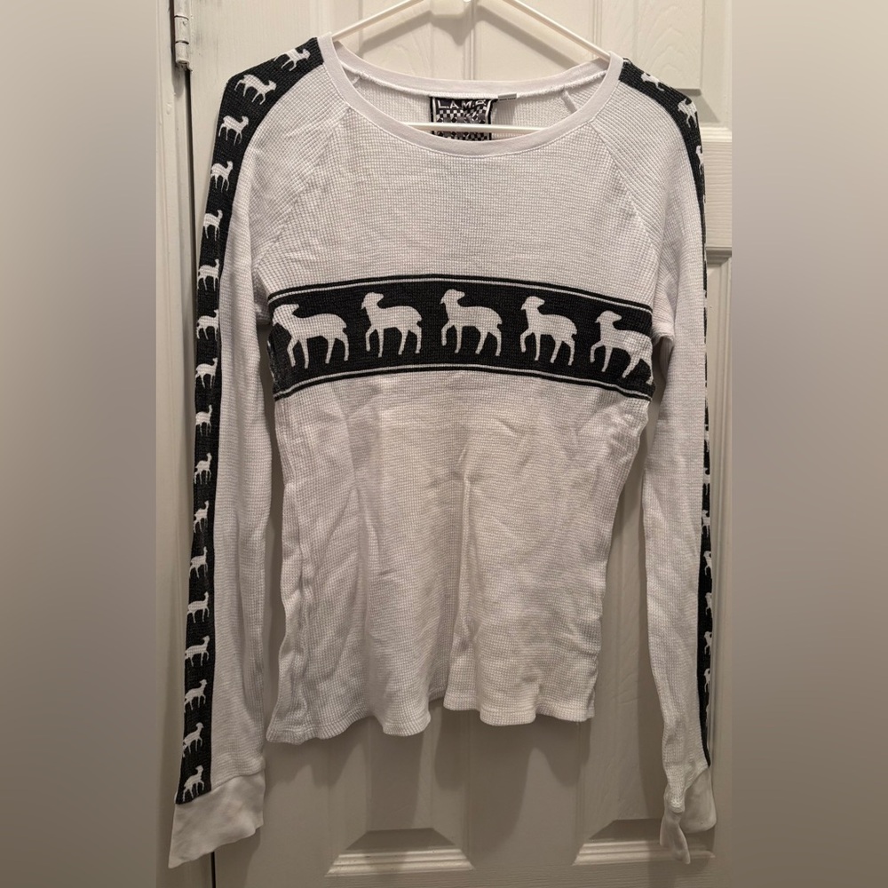 L.A.M.B. Brand Lightweight Waffle-Knit Long Sleeve Top - Picture 3 of 4